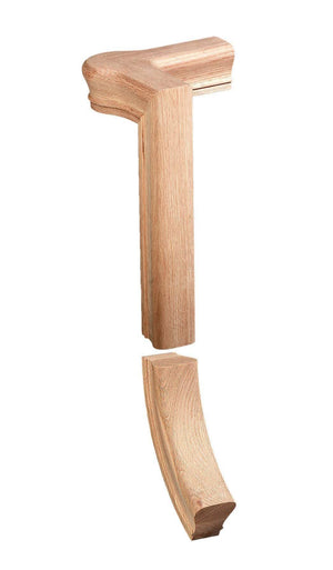 Right Hand Gooseneck w/Cap Fitting for 6710 Handrail (7786) - Stair Parts USA