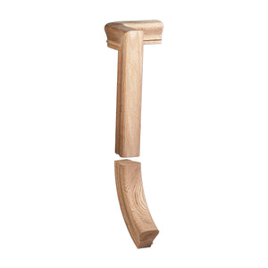 Right Hand Gooseneck w/No Cap Fitting for 6710 Handrail (7776 - 2) - Stair Parts USA