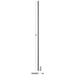 Round Series 9/16" Dia. x 44"H Hollow Iron Baluster (9068RB) - Stair Parts USA