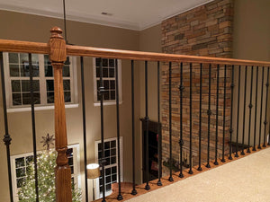 Shape Series 1/2" Square x 44"H Single Knuckle Hollow Iron Baluster (9006)