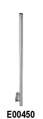 Stainless Steel 1 - 2/3" Newel Post with Wall Mount (E00450) - Stair Parts USA