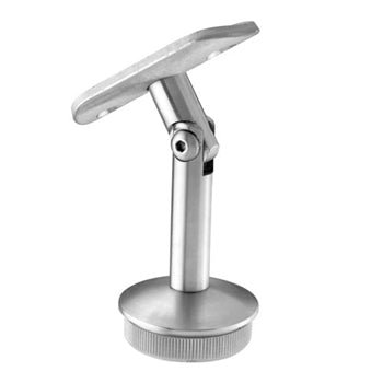 Stainless Steel 2 3/4" Dia. x 1/2" Dia. Pivotable Handrail Support for 1 - 2/3" Round Handrail (E030/S, E030/S316) - Stair Parts USA