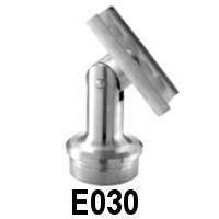 Stainless Steel 2 9/16" x 3/4" Dia., Pivotable Handrail Support for 1 2/3" Handrail (E030) - Stair Parts USA