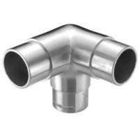 Stainless Steel 3 - Way Corner Fitting for 1 2/3" Handrail (E203) - Stair Parts USA