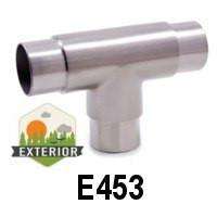 Stainless Steel 3 - Way Flush Fitting for 1 - 2/3" Handrail (E453) - Stair Parts USA