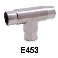 Stainless Steel 3 - Way Flush Fitting for 1 - 2/3" Handrail (E453) - Stair Parts USA