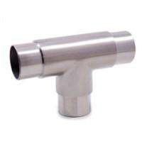 Stainless Steel 3 - Way Flush Fitting for 1 - 2/3" Handrail (E453) - Stair Parts USA