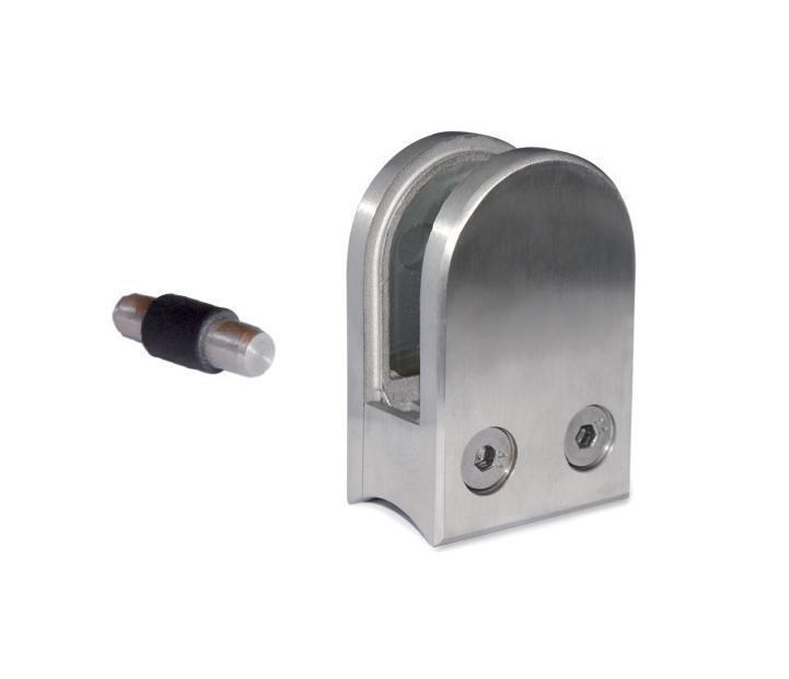 Stainless Steel Glass Clamp 1 - 3/4 X 2 - 31/64 for 1 - 2/3 Tube - SKU: E11404200 - Stair Parts USA