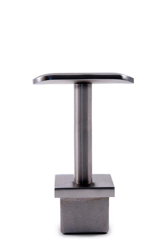 Stainless Steel Handrail Support 2 - 61/64" Dia. x 1 - 2/3" Dia., for Square Tube 1 - 9/16" Dia. (E037600) - Stair Parts USA
