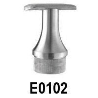 Stainless Steel Handrail Support / 2 - 9/32" x 3/4" Dia, For Tube 1 2/3" Dia., Rigid (E0102, E0102 - 316) - Stair Parts USA