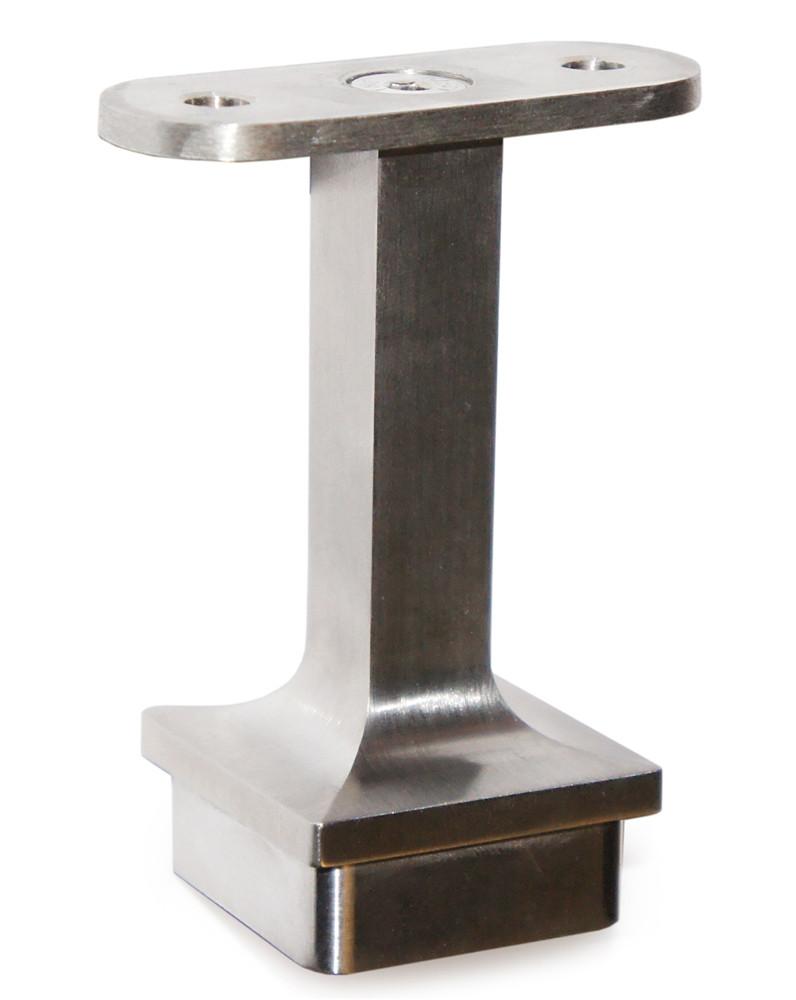 Stainless Steel Handrail Support for 1 - 14/25" Square Tube - Flat (E037310) - Stair Parts USA