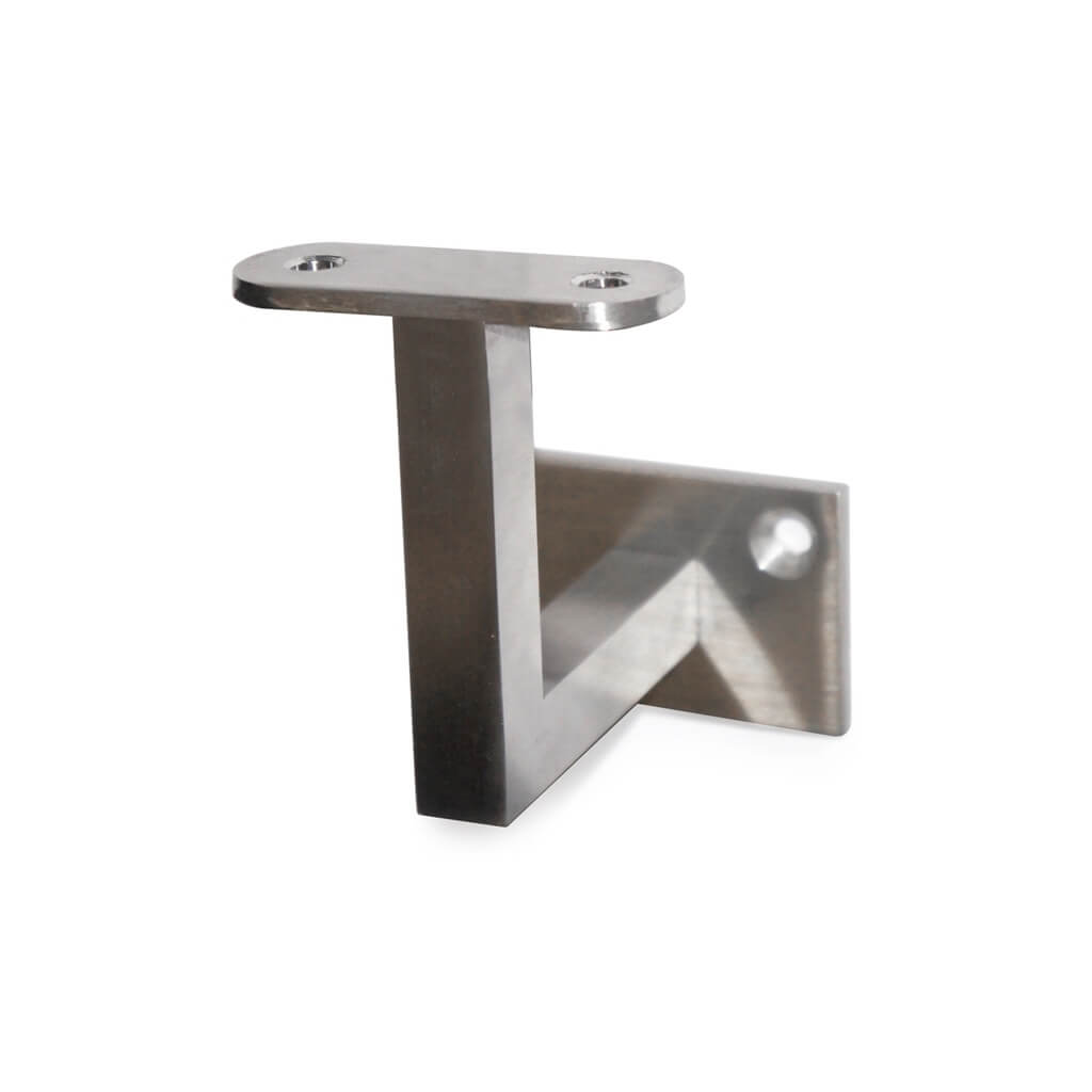 Stainless Steel Handrail Wall Mount Support for 1 - 14/25" Square Tube - Flat (E036300) - Stair Parts USA