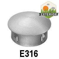 Stainless Steel Mushroom Style End Cap for Tubular Handrail - Stair Parts USA