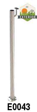 Stainless Steel Newel Post 1 - 2/3" with Flange Canopy and Integrated Handrail Bracket - Stair Parts USA