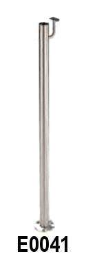 Stainless Steel Newel Post 1 - 2/3" with Flange Canopy and Integrated Handrail Bracket - Stair Parts USA