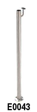 Stainless Steel Newel Post 1 - 2/3" with Flange Canopy and Integrated Handrail Bracket - Stair Parts USA
