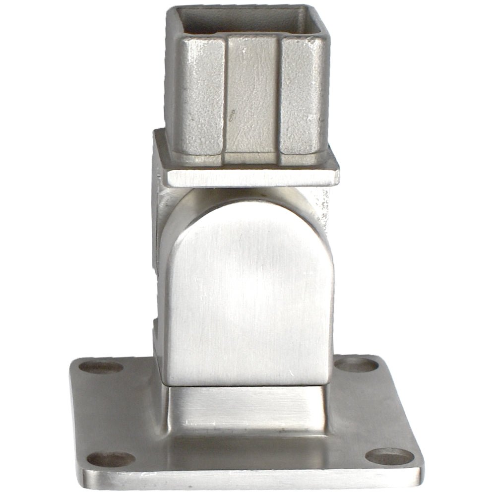 Stainless Steel Pivoting Anchorage for Square Tube 1 - 9/16" x 1 - 9/16" (E004720141) - Stair Parts USA