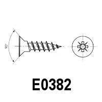 Stainless Steel Screw Crossed Recessed Countersunk Flat Head 25/32" Flat Head Screw for Wood (E0381, E0382) - Stair Parts USA