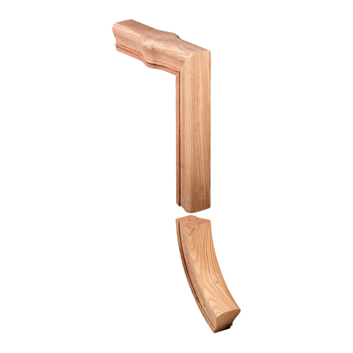 Straight Gooseneck w/Tandem Cap Fitting for 6010 Handrail (7088 - 2) - Stair Parts USA