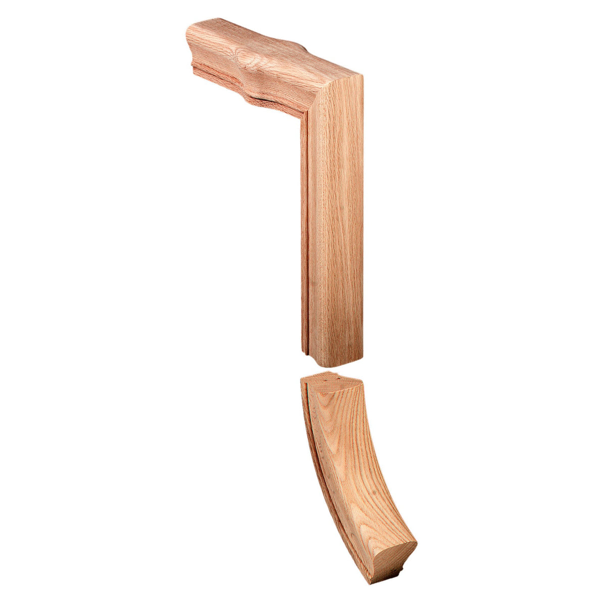 Straight Gooseneck w/Tandem Cap Fitting for 6210 Handrail (7288 - 2) - Stair Parts USA