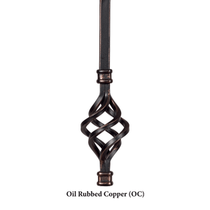 Straight Series 1/2" Square x 44"H Hollow Iron Baluster (9000)