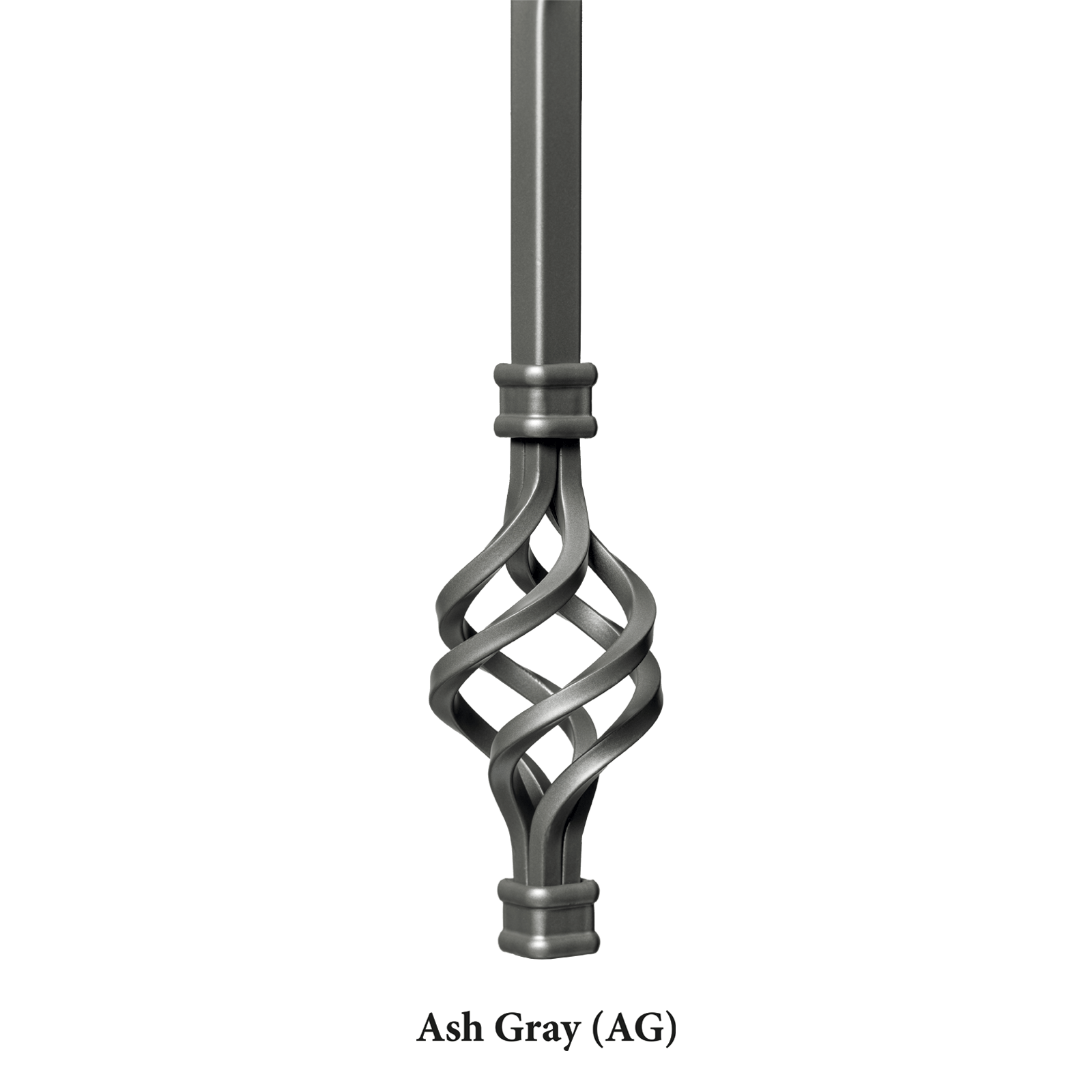 Straight Series 1/2" Square x 44"H Hollow Iron Baluster (9000)