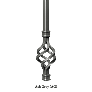 Straight Series 1/2" Square x 44"H Hollow Iron Baluster (9000)