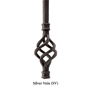 Straight Series 1/2" Square x 44"H Hollow Iron Baluster (9000)