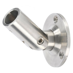 Swivel Bracket for 5/8" Horizontal Hollow Iron Bar Railing (T - CS - 5.1.2, Stainless Steel or Satin Black) - Stair Parts USA