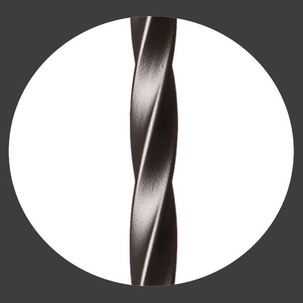 Twist Series 1/2" Square x 44"H Double Twist Hollow Iron Baluster (9002) - Stair Parts USA