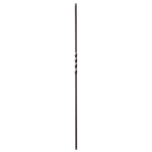 Twist Series 1/2" Square x 44"H Single Twist Hollow Iron Baluster (9001)