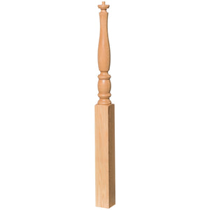 Utah 3 - 1/2" x 48" 5511 Pin Top Turned Newel (5511, 5511F, 5511R) - Stair Parts USA