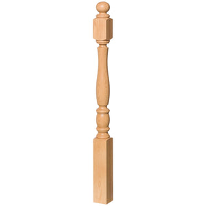 Utah 3" 5748 Short Block Turned Newel (48" or 60") - Stair Parts USA
